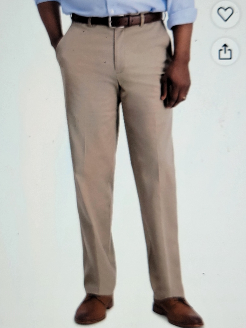 Men's Classic Straight-Fit Khaki Pants